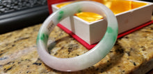 Load image into Gallery viewer, 53/54/55mm Certified Natural 3 Color Jadeite Emerald A*Jade Handcarved Bangle Z544