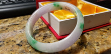 Load image into Gallery viewer, 53/54/55mm Certified Natural 3 Color Jadeite Emerald A*Jade Handcarved Bangle Z544