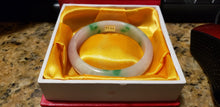 Load image into Gallery viewer, 53/54/55mm Certified Natural 3 Color Jadeite Emerald A*Jade Handcarved Bangle Z544
