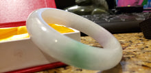 Load image into Gallery viewer, 55/56/57mm Certified Natural 3 Color Jadeite Emerald A*Jade Handcarved Bangle GX202