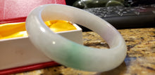 Load image into Gallery viewer, 55/56/57mm Certified Natural 3 Color Jadeite Emerald A*Jade Handcarved Bangle GX202