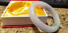 Load image into Gallery viewer, 55/56/57mm Certified Natural 3 Color Jadeite Emerald A*Jade Handcarved Bangle GX202