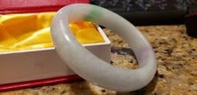 Load image into Gallery viewer, 55/56/57mm Certified Natural 3 Color Jadeite Emerald A*Jade Handcarved Bangle GX202