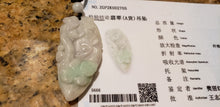 Load image into Gallery viewer, 10% OFF- Certified Natural Jadeite Emerald A*Jade HandCarved Lucky Dragon Pendant ZG2705