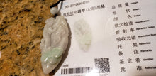 Load image into Gallery viewer, 10% OFF- Certified Natural Jadeite Emerald A*Jade HandCarved Lucky Dragon Pendant ZG2705