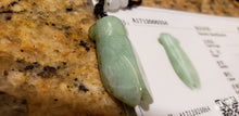 Load image into Gallery viewer, 10% OFF- Certified Natural Jadeite Emerald A*Jade HandCarved Lucky Cicada Pendant A0334