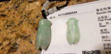 Load image into Gallery viewer, 10% OFF- Certified Natural Jadeite Emerald A*Jade HandCarved Lucky Cicada Pendant A0334