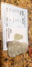 Load image into Gallery viewer, 10% OFF- Certified Natural Jadeite Emerald A*Jade HandCarved Blessing Guanyin Pendant W0035