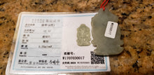 Load image into Gallery viewer, 10% OFF- Certified Natural Jadeite Emerald A*Jade HandCarved Blessing God Pendant W0017