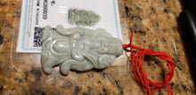 Load image into Gallery viewer, 10% OFF- Certified Natural Jadeite Emerald A*Jade HandCarved Blessing God Pendant W0039