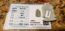 Load image into Gallery viewer, 10% OFF- Certified Natural Jadeite Emerald A*Jade HandCarved Blessing God Pendant W0039