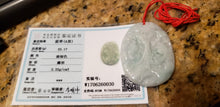 Load image into Gallery viewer, 10% OFF- Certified Natural Jadeite Emerald A*Jade HandCarved Lucky Gold Fish Pendant W0030