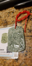 Load image into Gallery viewer, 10% OFF- Certified Natural Jadeite Emerald A*Jade HandCarved Blessing Lucky Kirin Pendant W0039
