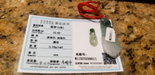 Load image into Gallery viewer, 10% OFF- Certified Natural Jadeite Emerald A*Jade HandCarved Lucky Morning Glory Pendant W0011