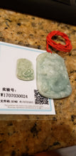 Load image into Gallery viewer, 10% OFF- Certified Natural Jadeite Emerald A*Jade HandCarved Lucky Dragon Pendant W0024