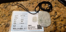 Load image into Gallery viewer, 10% OFF- Certified Natural Jadeite Emerald A*Jade HandCarved Lucky Dragon Pendant W0443
