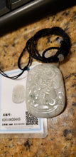 Load image into Gallery viewer, 10% OFF- Certified Natural Jadeite Emerald A*Jade HandCarved Lucky Dragon Pendant W0443