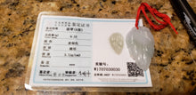 Load image into Gallery viewer, 10% OFF- Certified Natural Jadeite Emerald A*Jade HandCarved Lucky Leaf Pendant W0030