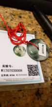 Load image into Gallery viewer, 10% OFF- Certified Natural Jadeite Emerald A*Jade HandCarved Lucky Safety Donut Pendant W0008