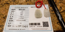 Load image into Gallery viewer, 10% OFF- Certified Natural Jadeite Emerald A*Jade HandCarved Lucky White Rat YuanBao Pendant W0072
