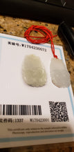 Load image into Gallery viewer, 10% OFF- Certified Natural Jadeite Emerald A*Jade HandCarved Lucky White Rat YuanBao Pendant W0072