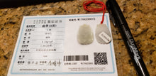 Load image into Gallery viewer, 10% OFF- Certified Natural Jadeite Emerald A*Jade HandCarved Lucky White Rat YuanBao Pendant W0072