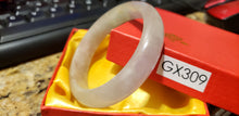 Load image into Gallery viewer, 10% OFF- 57/58/59mm Certified Natural Lavender Jadeite Emerald A*Jade HandCarved Bracelet Bangle GX309