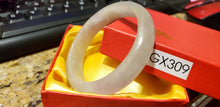 Load image into Gallery viewer, 10% OFF- 57/58/59mm Certified Natural Lavender Jadeite Emerald A*Jade HandCarved Bracelet Bangle GX309