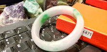 Load image into Gallery viewer, 10% OFF- 56/57/58mm Certified Natural Light Green Jadeite Emerald A*Jade HandCarved Lucky Bracelet Bangle GX471