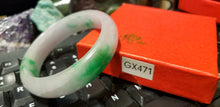 Load image into Gallery viewer, 10% OFF- 56/57/58mm Certified Natural Light Green Jadeite Emerald A*Jade HandCarved Lucky Bracelet Bangle GX471