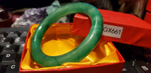 Load image into Gallery viewer, 10% OFF- 58/59/60mm Certified Natural Jadeite Emerald A*Jade HandCarved Lucky Round Bracelet Bangle GX661