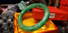 Load image into Gallery viewer, 10% OFF- 58/59/60mm Certified Natural Jadeite Emerald A*Jade HandCarved Lucky Round Bracelet Bangle GX661