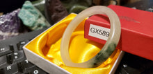Load image into Gallery viewer, 10% OFF- 55/56/57mm Certified Natural Light Green Jadeite Emerald A Jade HandCarved Lucky Bracelet Bangle GX589