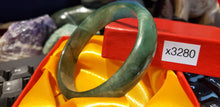 Load image into Gallery viewer, 10% OFF- 57/58/59mm Certified Natural Oily Green Jadeite Emerald A*Jade HandCarved Lucky Bracelet Bangle x3280