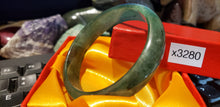Load image into Gallery viewer, 10% OFF- 57/58/59mm Certified Natural Oily Green Jadeite Emerald A*Jade HandCarved Lucky Bracelet Bangle x3280