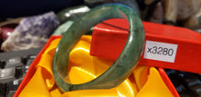Load image into Gallery viewer, 10% OFF- 57/58/59mm Certified Natural Oily Green Jadeite Emerald A*Jade HandCarved Lucky Bracelet Bangle x3280