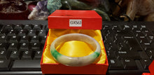 Load image into Gallery viewer, 10% OFF- 58/59/60mm Certified Natural Jadeite Emerald A*Jade HandCarved Bracelet Bangle GX563
