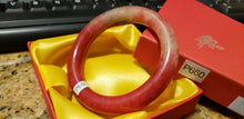 Load image into Gallery viewer, 10% OF- 53/54/55mm Certified Natural Red Emerald Xiu Jade A HandCarved Lucky Round Bracelet Bangle P660