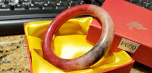Load image into Gallery viewer, 10% OF- 53/54/55mm Certified Natural Red Emerald Xiu Jade A HandCarved Lucky Round Bracelet Bangle P660