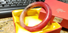 Load image into Gallery viewer, 10% OF- 53/54/55mm Certified Natural Red Emerald Xiu Jade A HandCarved Lucky Round Bracelet Bangle P660