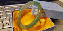 Load image into Gallery viewer, 10% OFF- 56/57/58mm Certified Natural Jadeite Emerald A*Jade Handcarved Lucky Round Bangle A20186