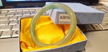 Load image into Gallery viewer, 10% OFF- 56/57/58mm Certified Natural Jadeite Emerald A*Jade Handcarved Lucky Round Bangle A20186