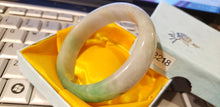 Load image into Gallery viewer, 10% OFF- 57/58/59mm Certified Natural Light Green Jadeite Emerald A*Jade Handcarved Lucky Bracelet Bangle GX3218