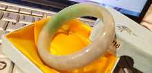 Load image into Gallery viewer, 10% OFF- 57/58/59mm Certified Natural Light Green Jadeite Emerald A*Jade Handcarved Lucky Bracelet Bangle GX3218