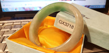 Load image into Gallery viewer, 10% OFF- 57/58/59mm Certified Natural Light Green Jadeite Emerald A*Jade Handcarved Lucky Bracelet Bangle GX3218