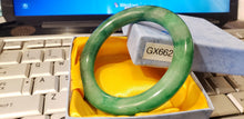 Load image into Gallery viewer, 10% OFF- 58/59/60mm Certified Natural Jadeite Emerald A*Jade HandCarved Lucky Round Bracelet Bangle GX662