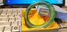 Load image into Gallery viewer, 10% OFF- 59/60/61mm Certified Natural Jadeite Emerald A*Jade HandCarved Lucky Round Bracelet Bangle GX663