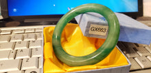 Load image into Gallery viewer, 10% OFF- 59/60/61mm Certified Natural Jadeite Emerald A*Jade HandCarved Lucky Round Bracelet Bangle GX663