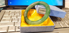 Load image into Gallery viewer, 10% OFF- 59/60/61mm Certified Natural Jadeite Emerald A*Jade HandCarved Lucky Round Bracelet Bangle GX663