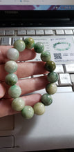 Load image into Gallery viewer, 10% OF- 50-63mm Certified Natural Multi-Color Jadeite Emerald Jade Carved 12MM STAR Beads Stretchy-Bracelet《Grade A》A0064